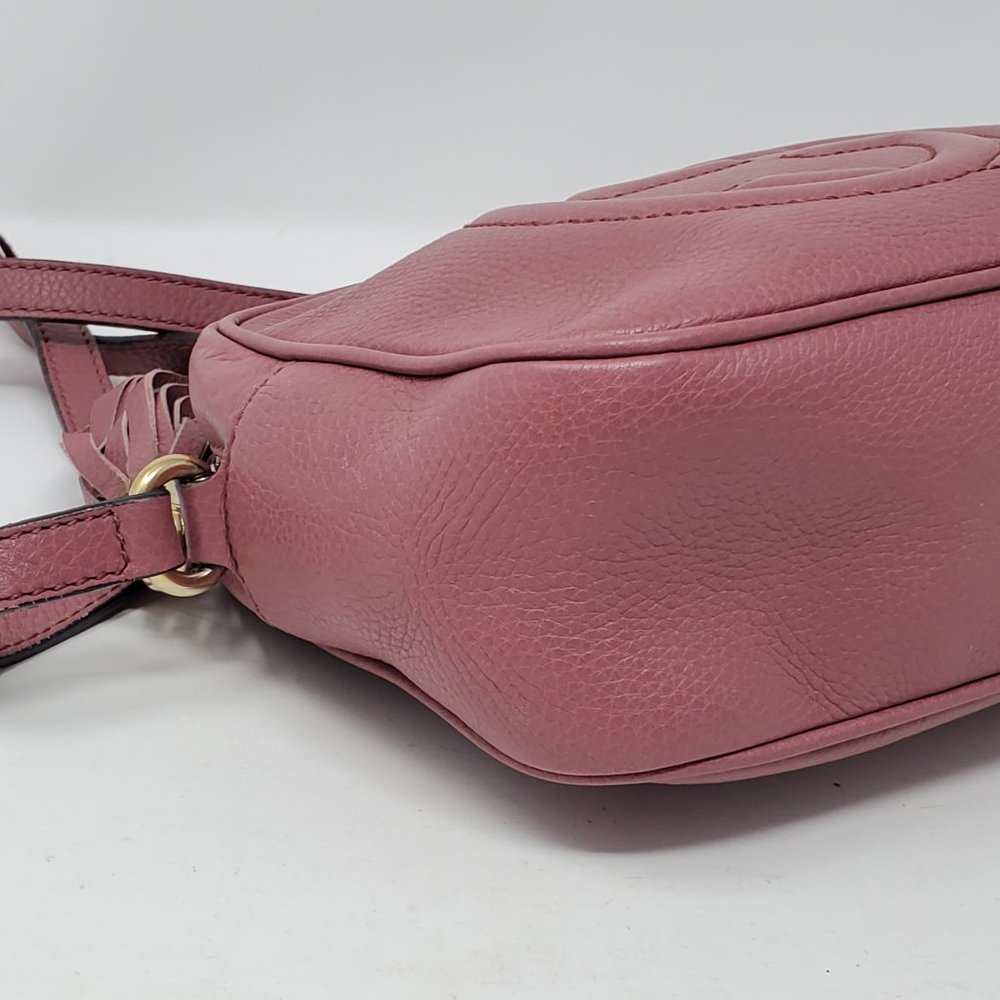 Auth Gucci Soho Disco Camera Leather Crossbody Bag - Picture 6 of 15
